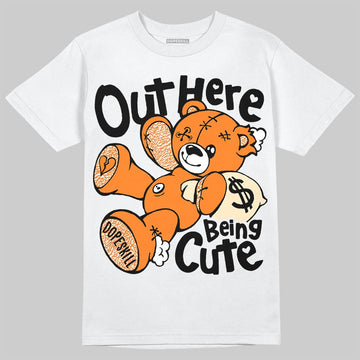 Jordan 3 Orange Citrus DopeSkill T-Shirt Out Here Being Cute Graphic Streetwear - White