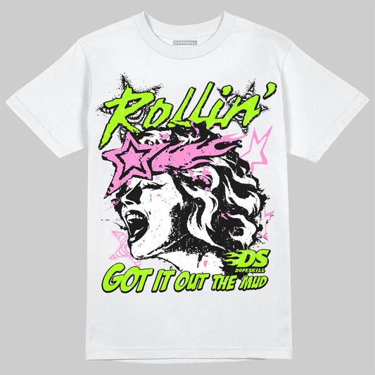 Neon Green Sneakers DopeSkill T-Shirt Got It Out The Mud Graphic Streetwear - White