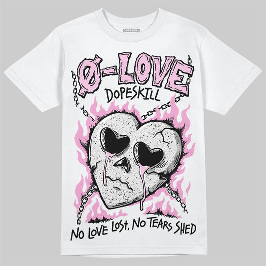 Jordan 4 WMNS “Orchid” DopeSkill T-Shirt Crying Heart Graphic Streetwear - White