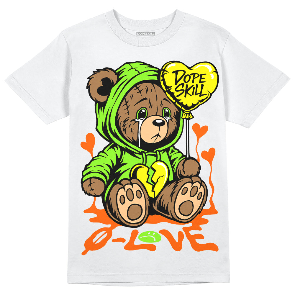 Neon Green Sneakers DopeSkill T-Shirt Broken Bear Graphic Streetwear - White