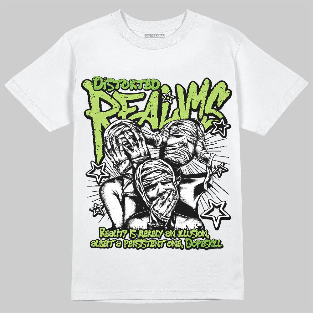 Air Max 95 Big Bubble Neon Yellow DopeSkill T-Shirt Distorted Realms Graphic Streetwear - White