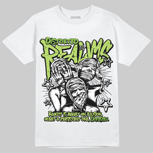 Air Max 95 Big Bubble Neon Yellow DopeSkill T-Shirt Distorted Realms Graphic Streetwear - White