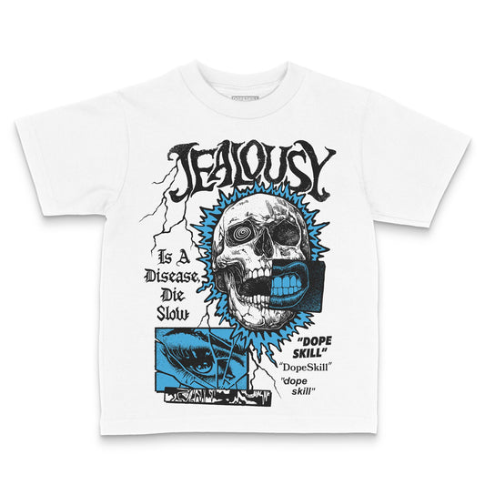 Jordan 1 High OG “UNC” Reimagined DopeSkill Toddler Kids T-shirt Jealousy Graphic Streetwear - White