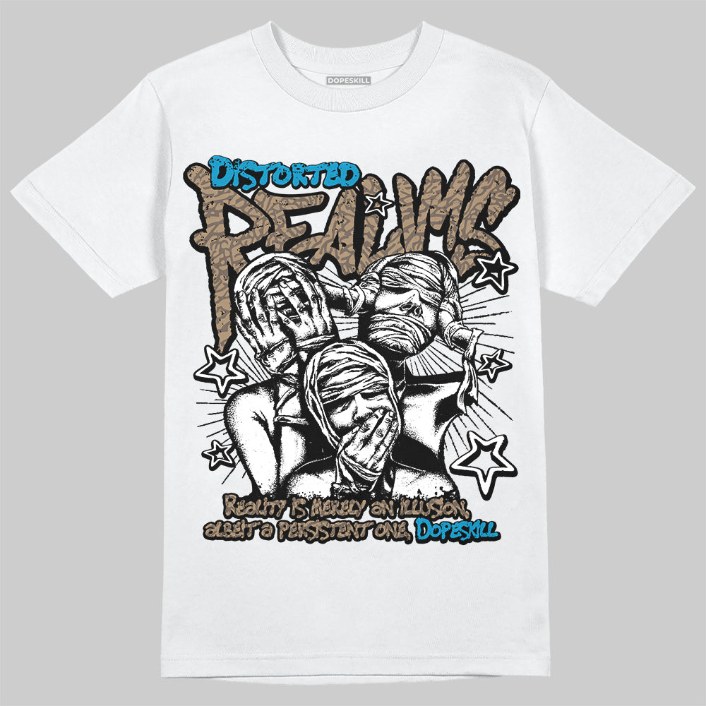 Jordan 3 GS “We Outside” DopeSkill T-Shirt Distorted Realms Graphic Streetwear - White