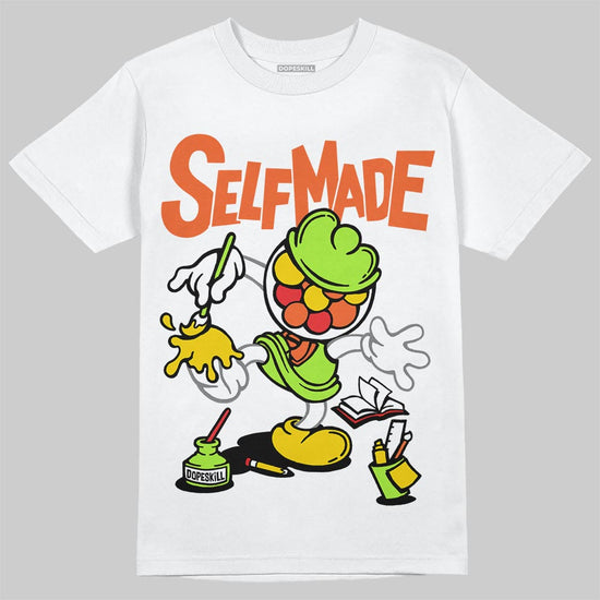 Neon Green Sneakers DopeSkill T-Shirt Self Made Graphic Streetwear - WHite