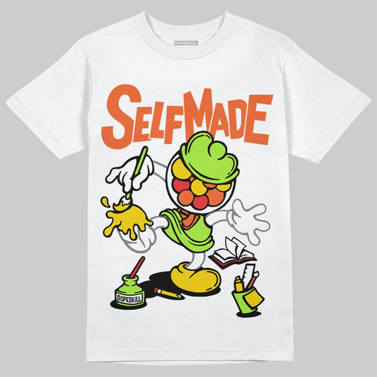 Neon Green Sneakers DopeSkill T-Shirt Self Made Graphic Streetwear - WHite