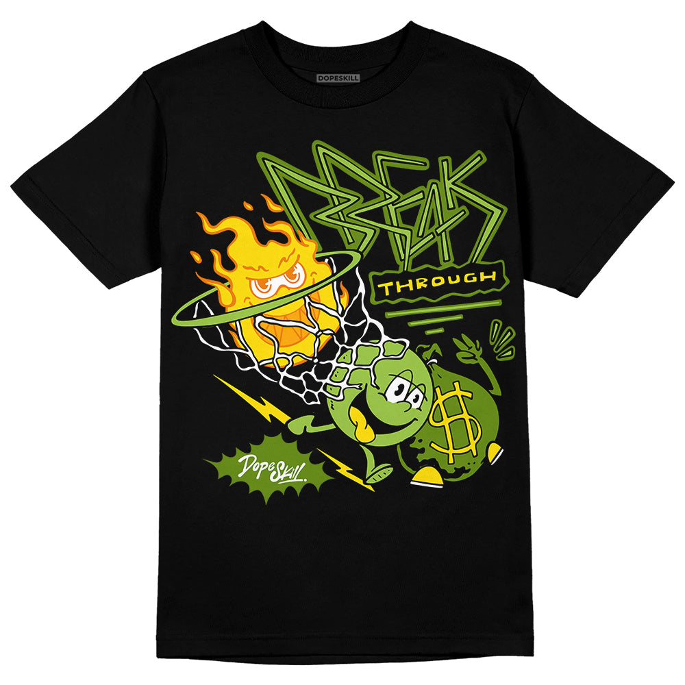 SB Dunk Low Chlorophyll DopeSkill T-Shirt Break Through Graphic Streetwear - Black