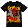 Red Sneakers DopeSkill T-Shirt Get Rich Graphic Streetwear - Black