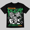 Jordan 11 “Green Screen” DopeSkill Oversize Print T-Shirt Distorted Realms Graphic Streetwear - Black