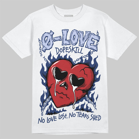 Jordan 6 Retro 'White And Midnight Navy' DopeSkill T-Shirt Crying Heart Graphic Streetwear - White