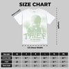 Seafoam 4s 2025 DopeSkill Oversize Print T-Shirt Thief In The Night Graphic
