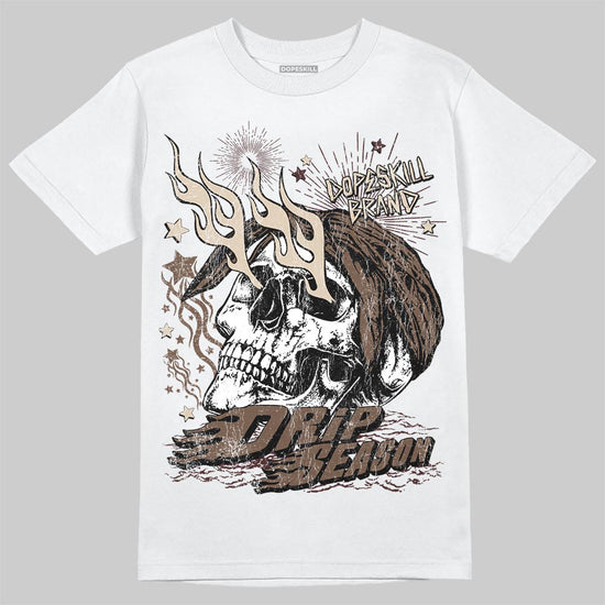 A Ma Maniére x Air Jordan 4 “Dark Mocha” DopeSkill T-Shirt Drip Season Graphic Streetwear - White