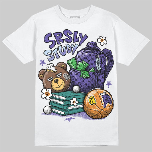 Jordan 5 OG “Grape” DopeSkill T-Shirt SRSLY Study Graphic Streetwear - White