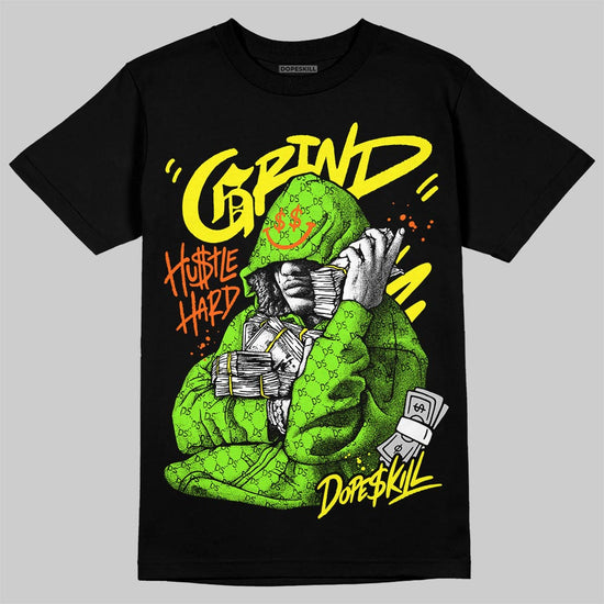 Neon Green Sneakers DopeSkill T-Shirt Grind Pray Graphic Streetwear - Black
