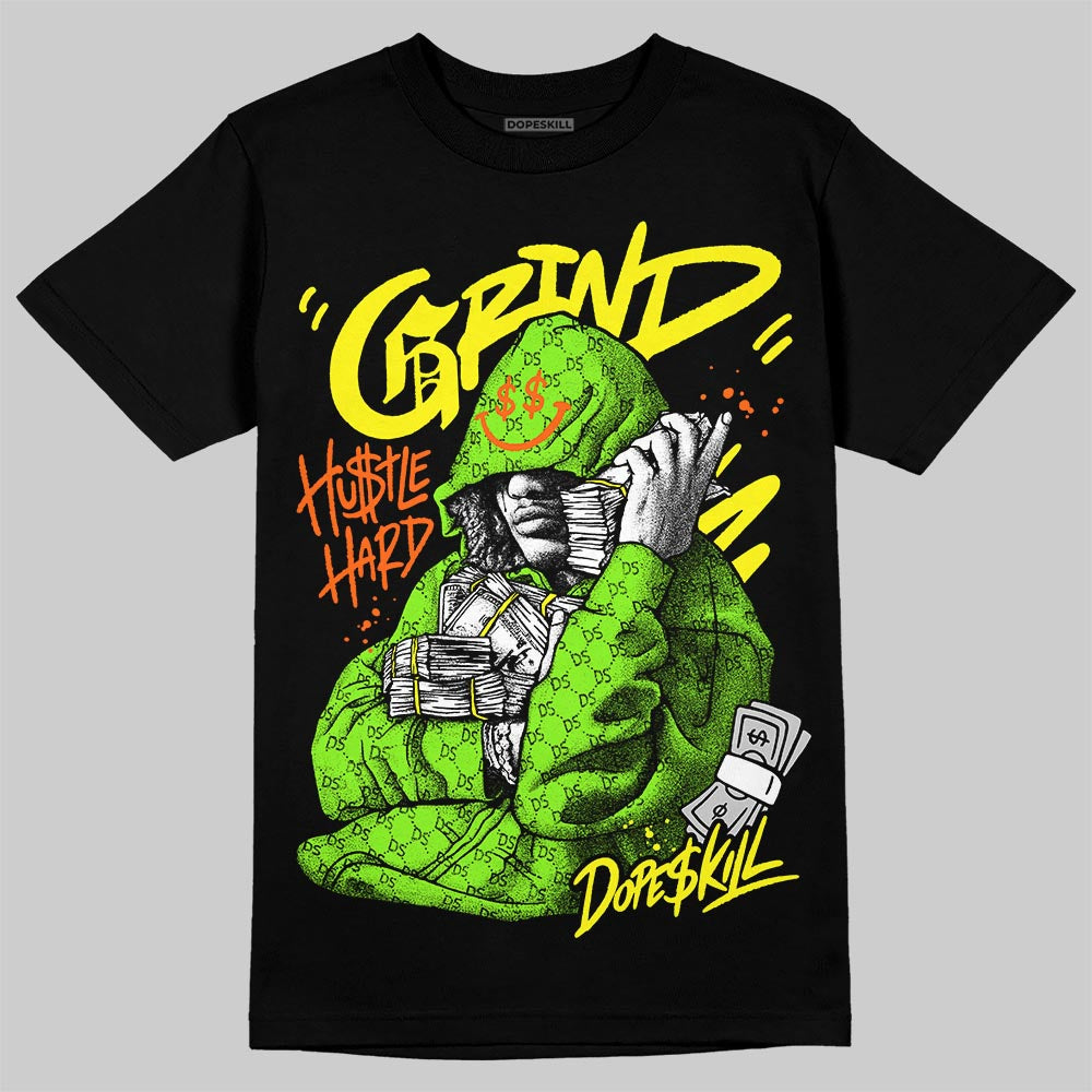 Neon Green Sneakers DopeSkill T-Shirt Grind Pray Graphic Streetwear - Black