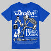 Jordan 12 “Blueberry” DopeSkill Royal T-shirt Broken Bones Graphic Streetwear