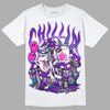 Dunk Low Championship Court Purple DopeSkill T-Shirt Chillin Graphic Streetwear - White
