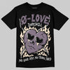 A Ma Maniére x Air Jordan 3 Black Violet Ore DopeSkill T-Shirt Crying Heart Graphic Streetwear - Black