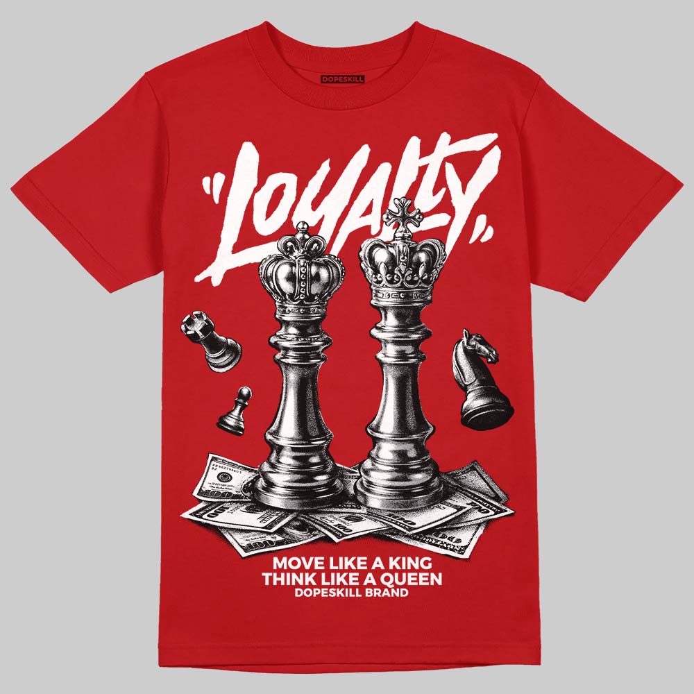 Jordan 4 Retro Toro Bravo DopeSkill T-Shirt Loyalty Graphic Streetwear - Red