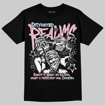Jordan 4 Retro Valentine's Day (2026) (GS) DopeSkill T-Shirt Distorted Realms Graphic Streetwear - black