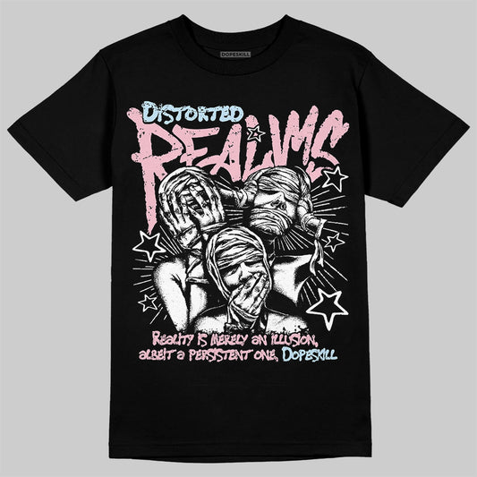 Jordan 4 Retro Valentine's Day (2026) (GS) DopeSkill T-Shirt Distorted Realms Graphic Streetwear - black