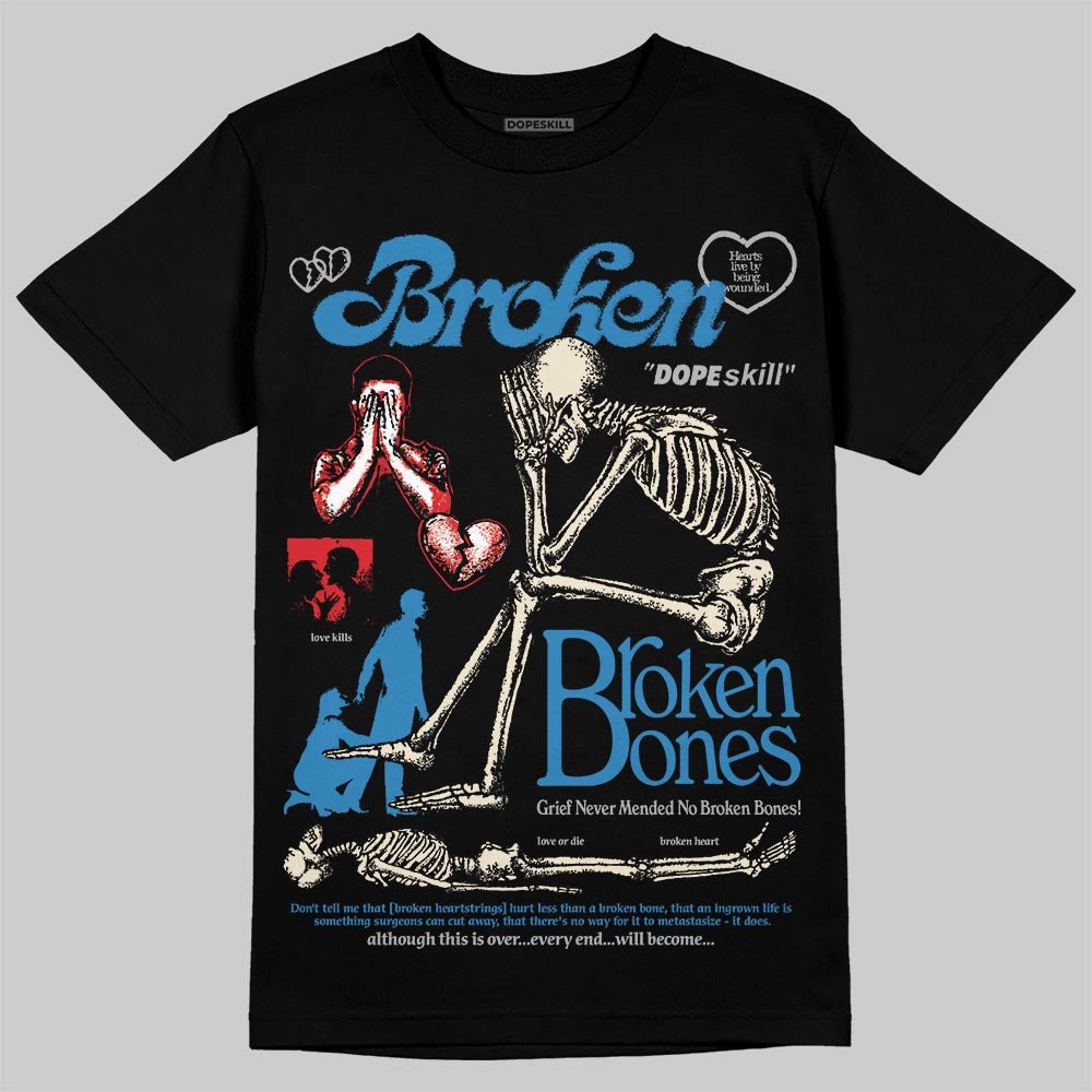 Jordan 3 Retro OG Rare Air DopeSkill T-Shirt Broken Bones Graphic Streetwear - Black
