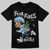 Asics Gel-Cumulus 16 Wash/Independence Blue DopeSkill T-Shirt Fear Fuels The Hustle Graphic Streetwear - Black
