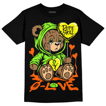 Neon Green Sneakers DopeSkill T-Shirt Broken Bear Graphic Streetwear - Black