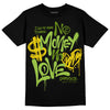 SB Dunk Low Chlorophyll DopeSkill T-Shirt No Money No Love Typo Graphic Streetwear - Black