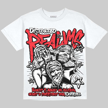 Jordan 6 OG “White Infrared” DopeSkill Oversize Print T-Shirt Distorted Realms Graphic Streetwear - White