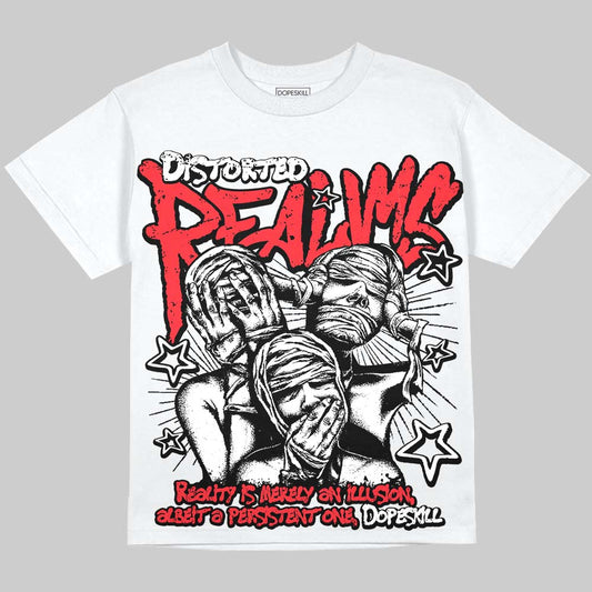 Jordan 6 OG “White Infrared” DopeSkill Oversize Print T-Shirt Distorted Realms Graphic Streetwear - White