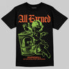 Neon Green Sneakers DopeSkill T-Shirt All Earned Graphic Streetwear - Black