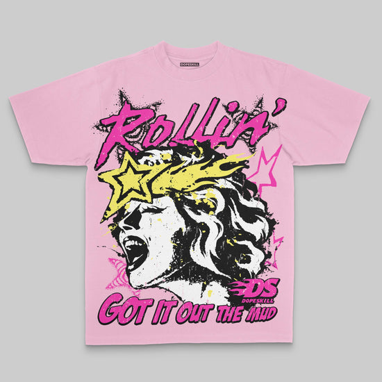 Got It Out The Mud Oversize Print DopeSkill T-shirt Streetwear - Blossom