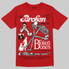 Jordan 1 Retro High OG Black Toe Reimagined DopeSkill T-Shirt Broken Bones Graphic Streetwear - red