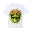 Neon Green Sneakers DopeSkill T-Shirt Hellfire Graphic Streetwear - White