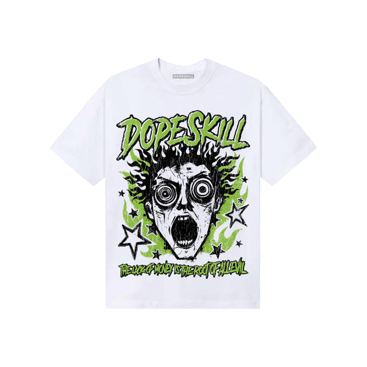 Neon Green Sneakers DopeSkill T-Shirt Root of Evil Graphic Streetwear - White