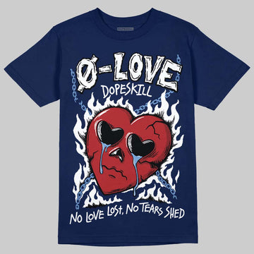 Jordan 1 High OG "Midnight Navy" DopeSkill Navy T-shirt Crying Heart Graphic Streetwear