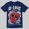 Jordan 6 Retro 'White And Midnight Navy' DopeSkill Navy T-shirt Crying Heart Graphic Streetwear