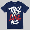 Jordan 11 “Rare Air” DopeSkill T-Shirt They Not Like Us Graphic Streetwear - navy