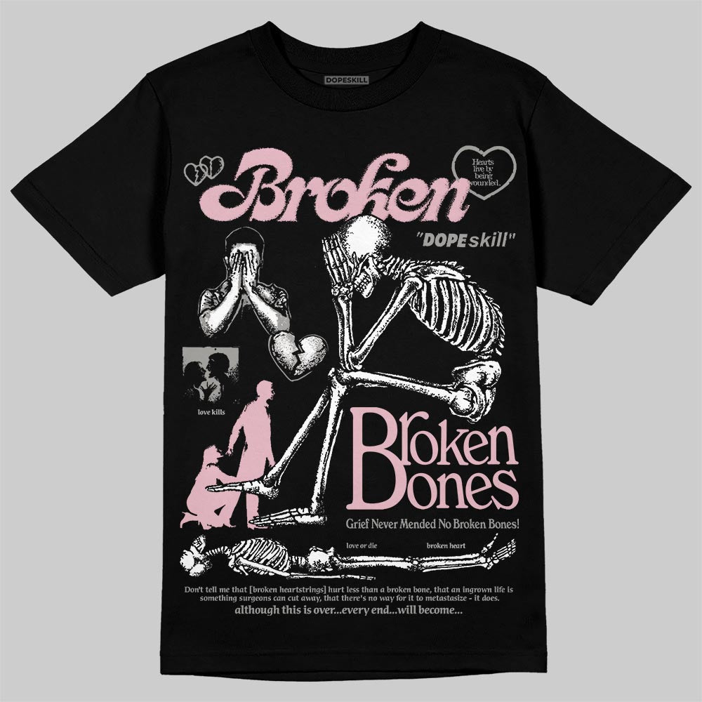 Air Max 95 OG “Pink Foam” DopeSkill T-Shirt Broken Bones Graphic Streetwear - Black