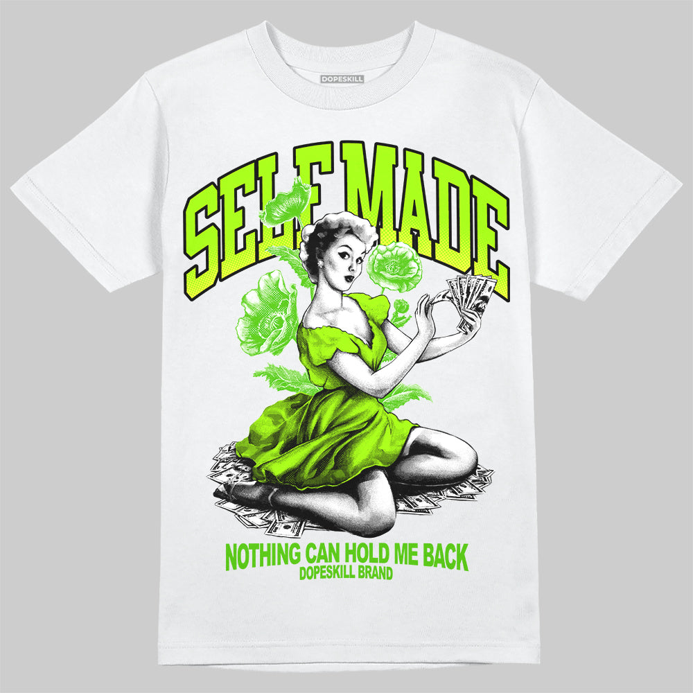 Neon Green Sneakers DopeSkill T-Shirt Self Made Graphic Streetwear - White