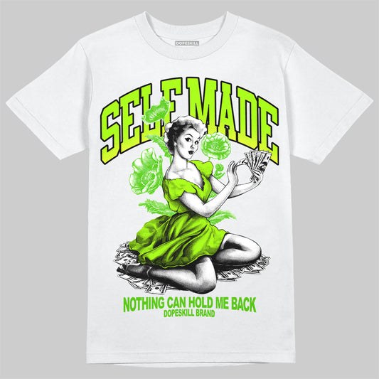Neon Green Sneakers DopeSkill T-Shirt Self Made Graphic Streetwear - White