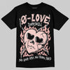 Lanvin Leather Curb Glitter Pale Pink DopeSkill T-Shirt Crying Heart Graphic Streetwear  - black