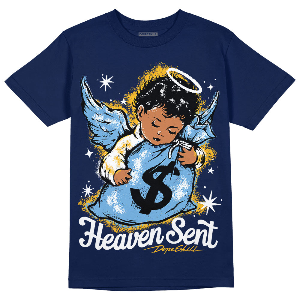 Jordan 1 High OG “First in Flight” DopeSkill Navy T-shirt Heaven Sent Graphic Streetwear