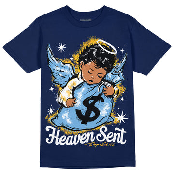 Jordan 1 High OG “First in Flight” DopeSkill Navy T-shirt Heaven Sent Graphic Streetwear