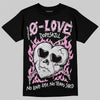 Jordan 4 WMNS “Orchid” DopeSkill T-Shirt Crying Heart Graphic Streetwear - Black