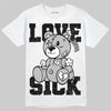 Black and White Sneakers DopeSkill T-Shirt Love Sick Graphic Streetwear - White 