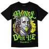 Neon Green Sneakers DopeSkill T-Shirt Money Don't Lie Graphic Streetwear - Black