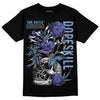 Jordan 5 Retro University Blue DopeSkill T-Shirt Side Hustle Graphic Streetwear - Black