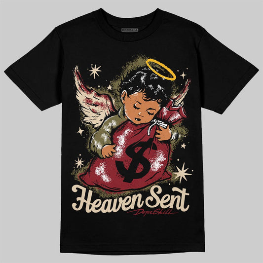SB Dunk Low “Dark Team Red/Olive Flak” DopeSkill T-Shirt Heaven Sent Graphic Streetwear - Black